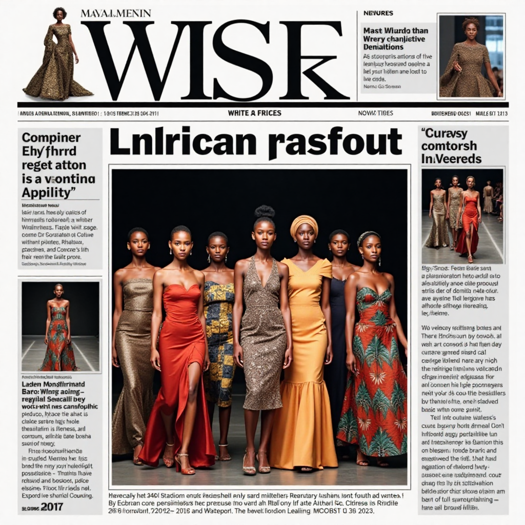 Newspaper feature on Chisom Ilo collaboration with Hudayya Couture