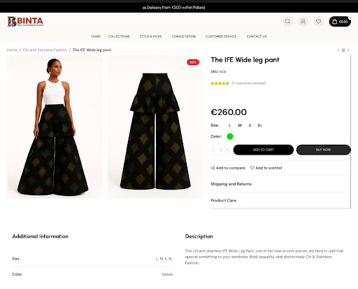 Chi and Stainless Fashion on Binta Fashion