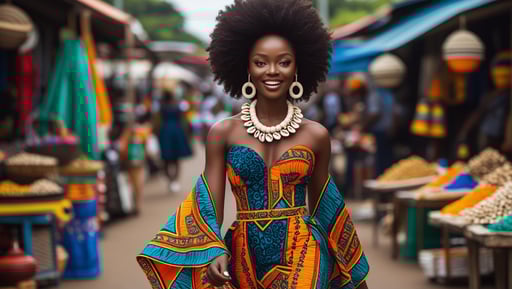 Afrocentric fashion street style look from Chi & Stainless Origins collection