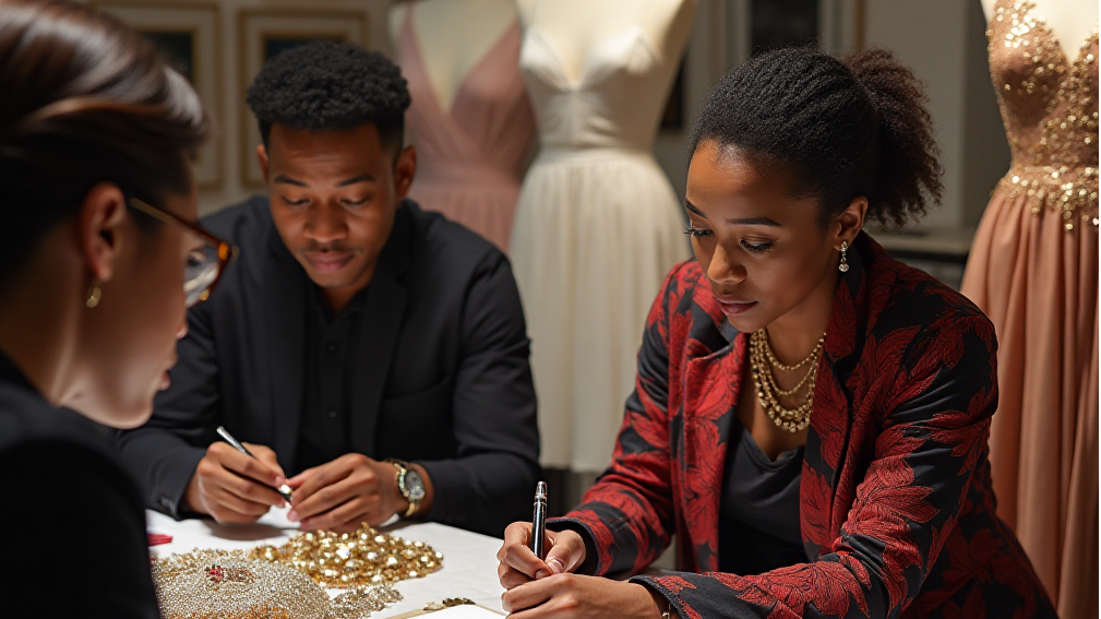 Hudayya Couture studio in Abuja during Chi & Stainless collaboration